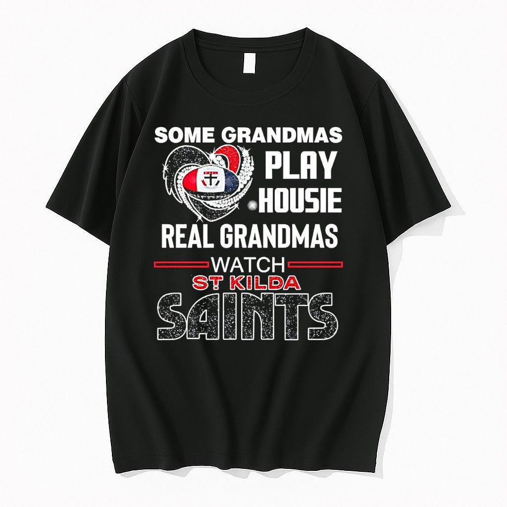 Official Real Grandmas Watch St Kilda Saints Afl Football Heart T Shirts Jpg