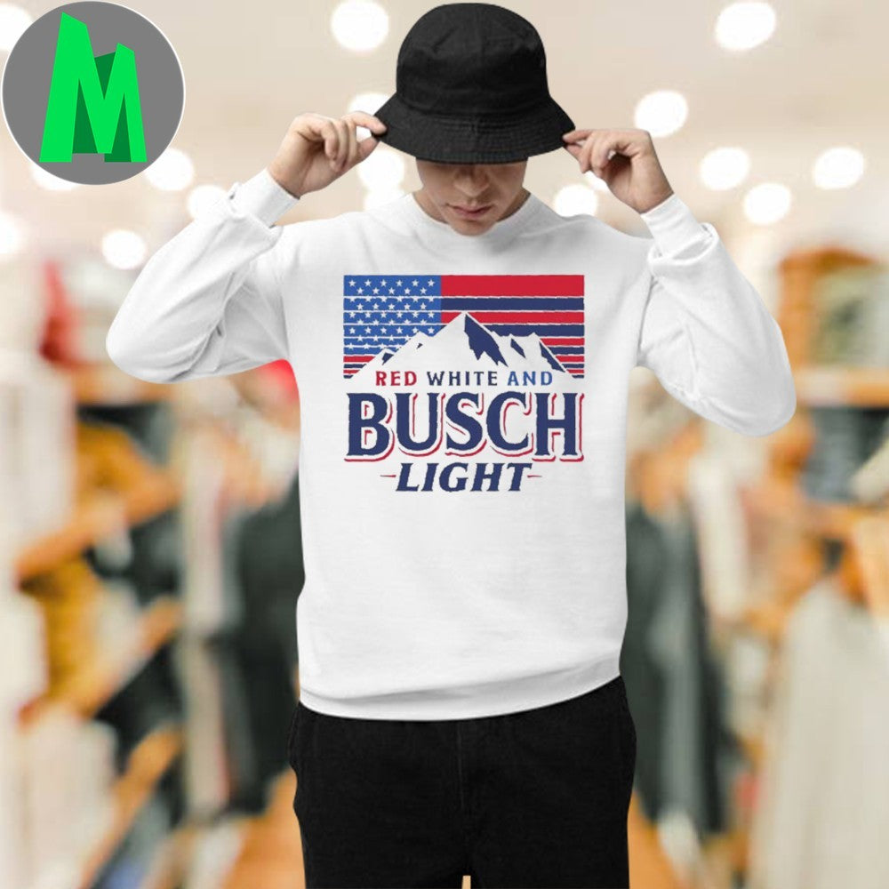 Red White and Busch Light 4th of July Shirt