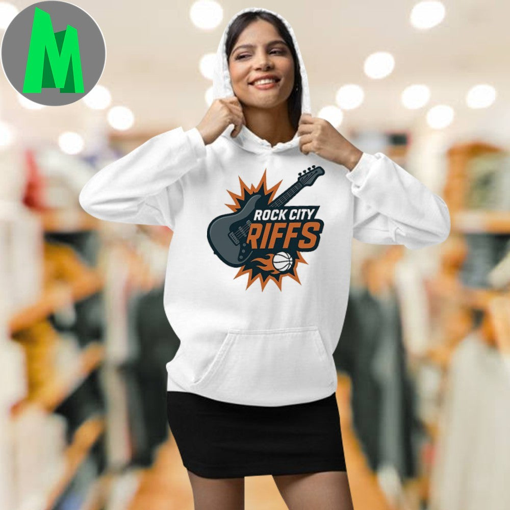 Rock City Riffs Guitar & Basketball Logo T-Shirt