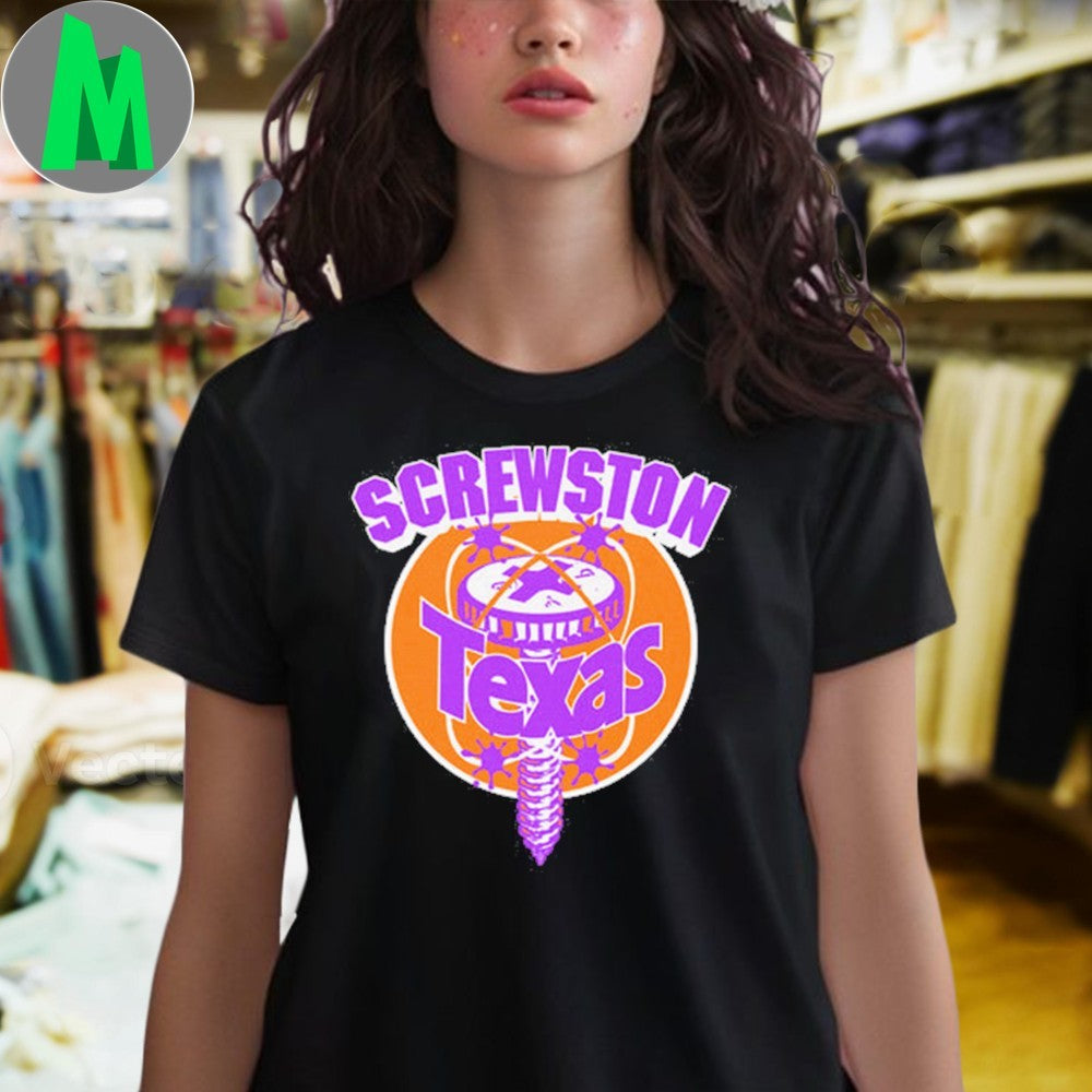 Screwston Texas Purple & Orange Shirt