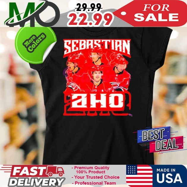 Sebastian Aho Carolina Hurricanes Ice Hockey American Vintage Bootleg Shirt