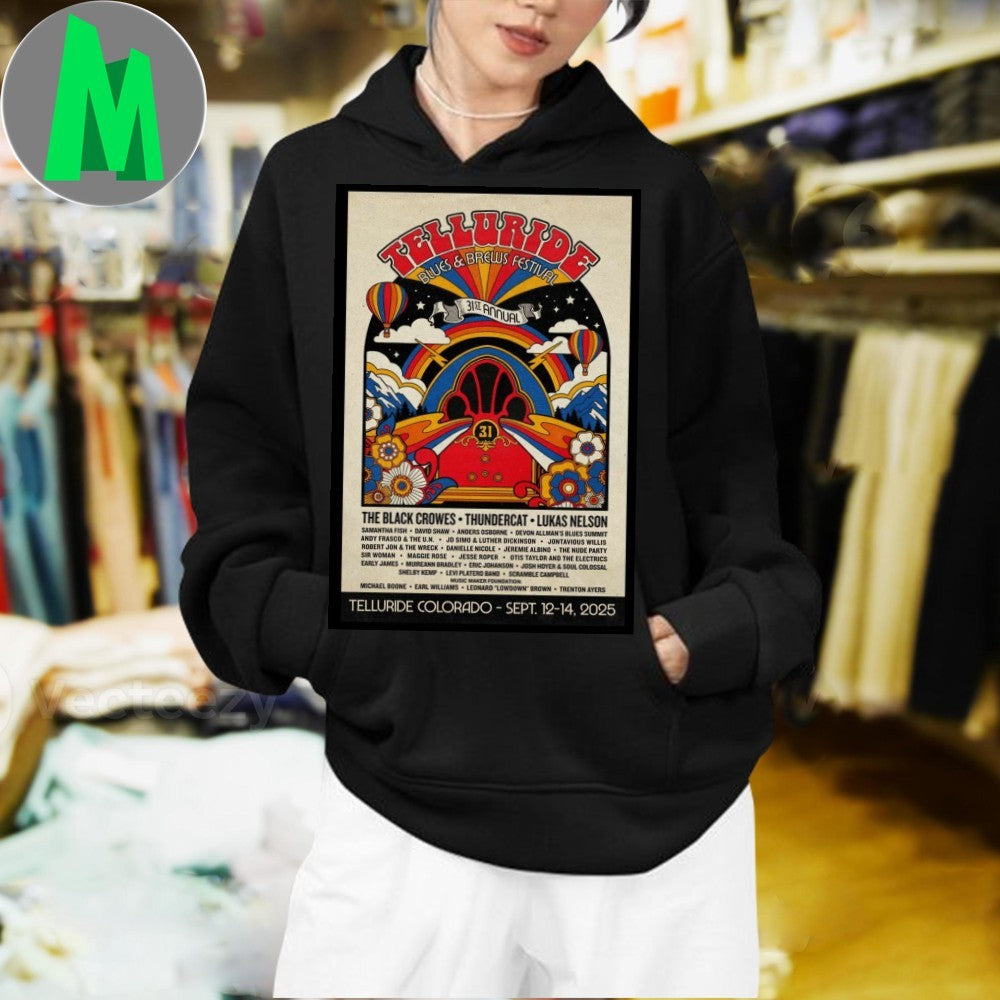 Sep 12-24, 2025 Telluride Blues & Brews Festival Telluride, Colorado Poster Shirt