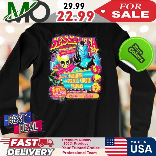 Sessanta Puscifer A Perfeci Circile Primus May 24 2025 Noblesville, IN Tour Shirt