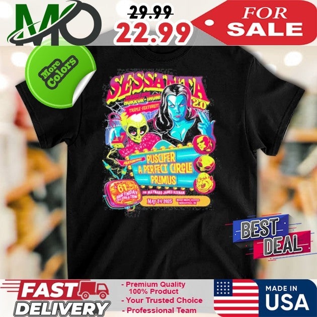 Sessanta Puscifer A Perfeci Circile Primus May 24 2025 Noblesville, IN Tour Shirt
