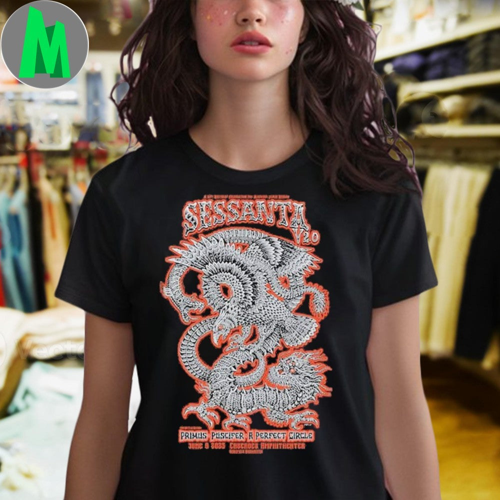 Sessanta Tour Primus Puscifer A Perfect Circle Concert Poster Fan T-Shirt