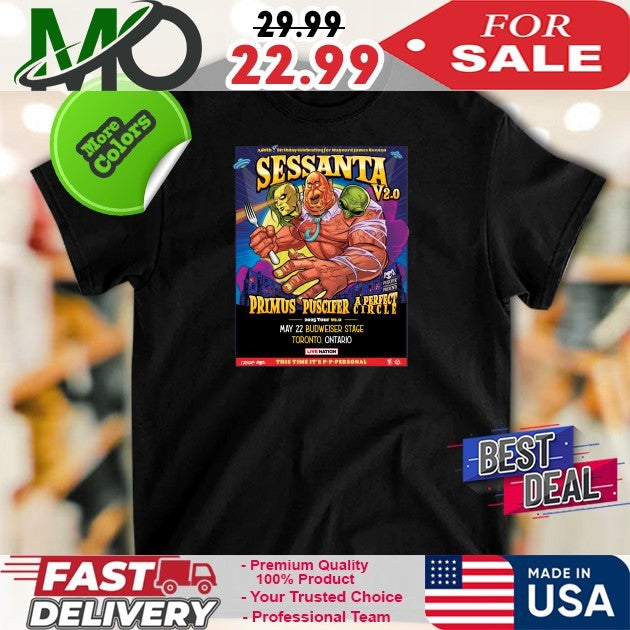 Sessanta V2.0 Primus Puscifer A Perfect Circle 2025 Tour May Budweiser Stage Toronto Ontario Shirt