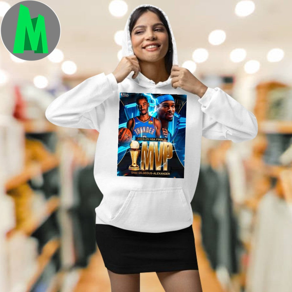 Shai Gilgeous Alexander 2025 Nba Finals Mvp Electric Thunder Tribute Shirt