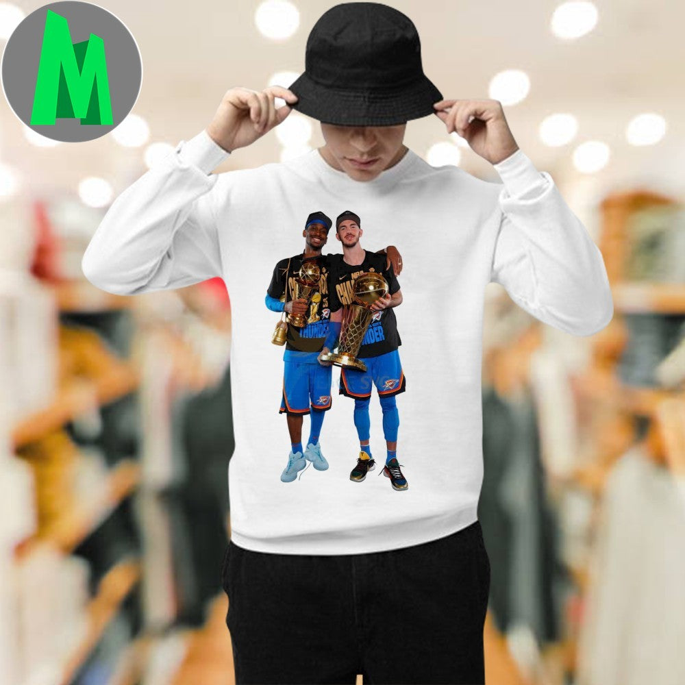 Shai Gilgeous Alexander Alex Caruso 2025 Nba Champions Trophy Pose Shirt