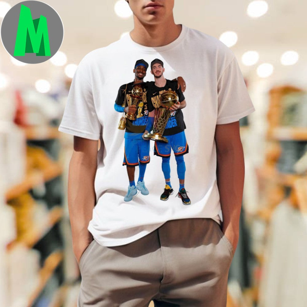Shai Gilgeous Alexander Alex Caruso 2025 Nba Champions Trophy Pose Shirt