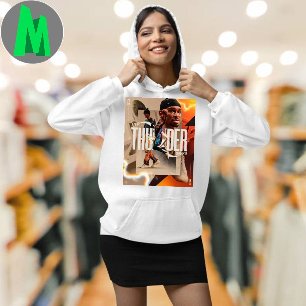 Shai Gilgeous Alexander Thunder Mvp Art Collage Style Shirt