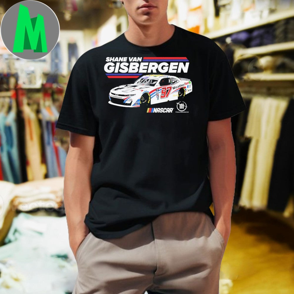 Shane Van Gisbergen #97 WeatherTech T-Shirt NASCAR Racing Driver Graphic Tee Motorsport Fan Apparel Black