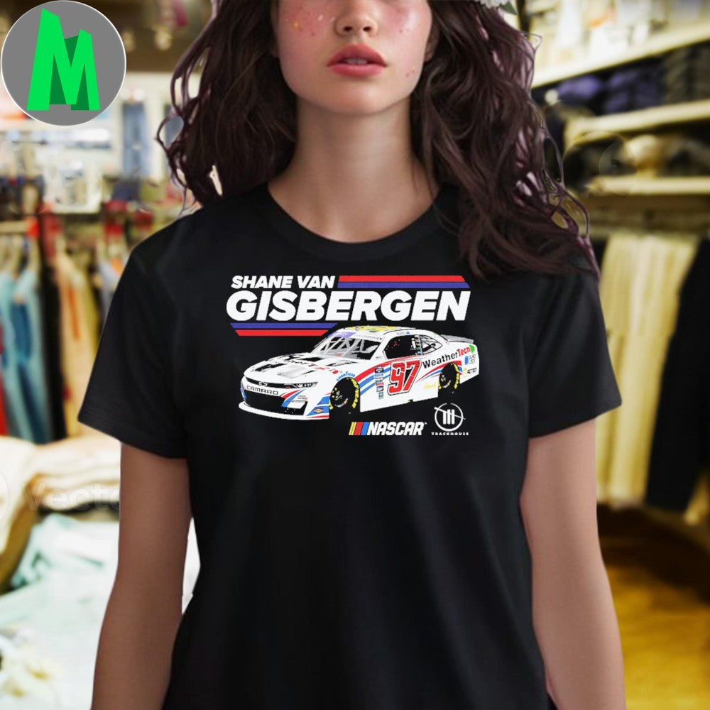 Shane Van Gisbergen #97 WeatherTech T-Shirt NASCAR Racing Driver Graphic Tee Motorsport Fan Apparel Black