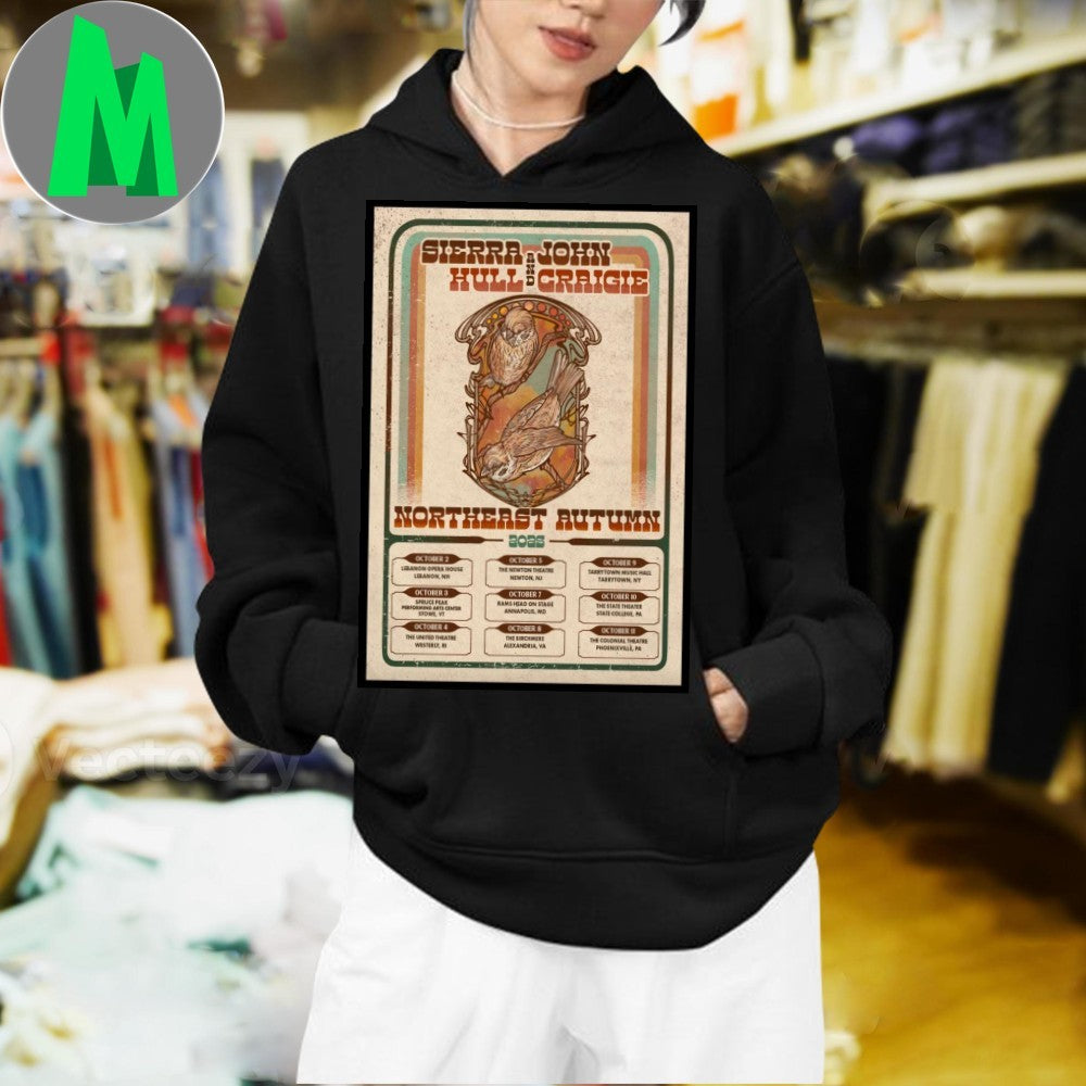Sierra Hull And John Craigie Northeast Autumn 2025 Tour Poster Shirt