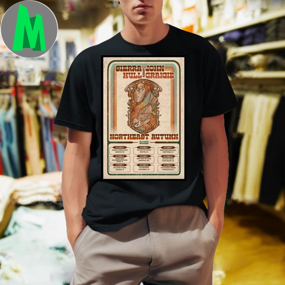 Sierra Hull And John Craigie Northeast Autumn 2025 Tour Poster Shirt
