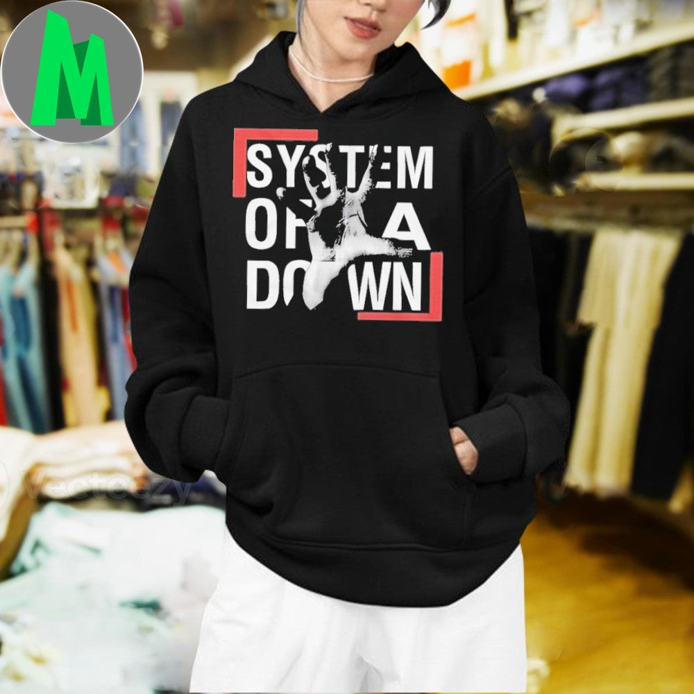 System Of A Down Band Logo Hand Graphic Music Fan T-Shirt