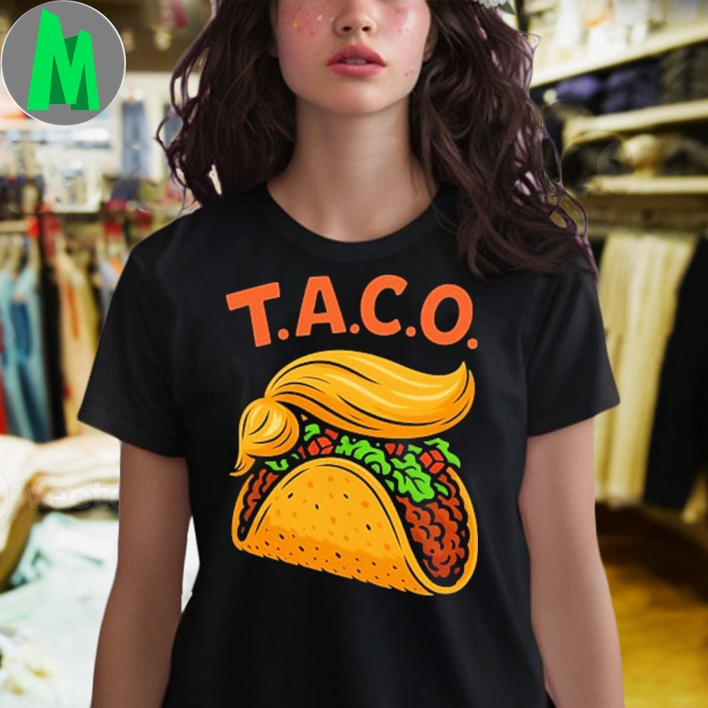 T.A.C.O. Trump Always Chickens Out Political Graphic T-Shirt Anti-Trump Humor Apparel