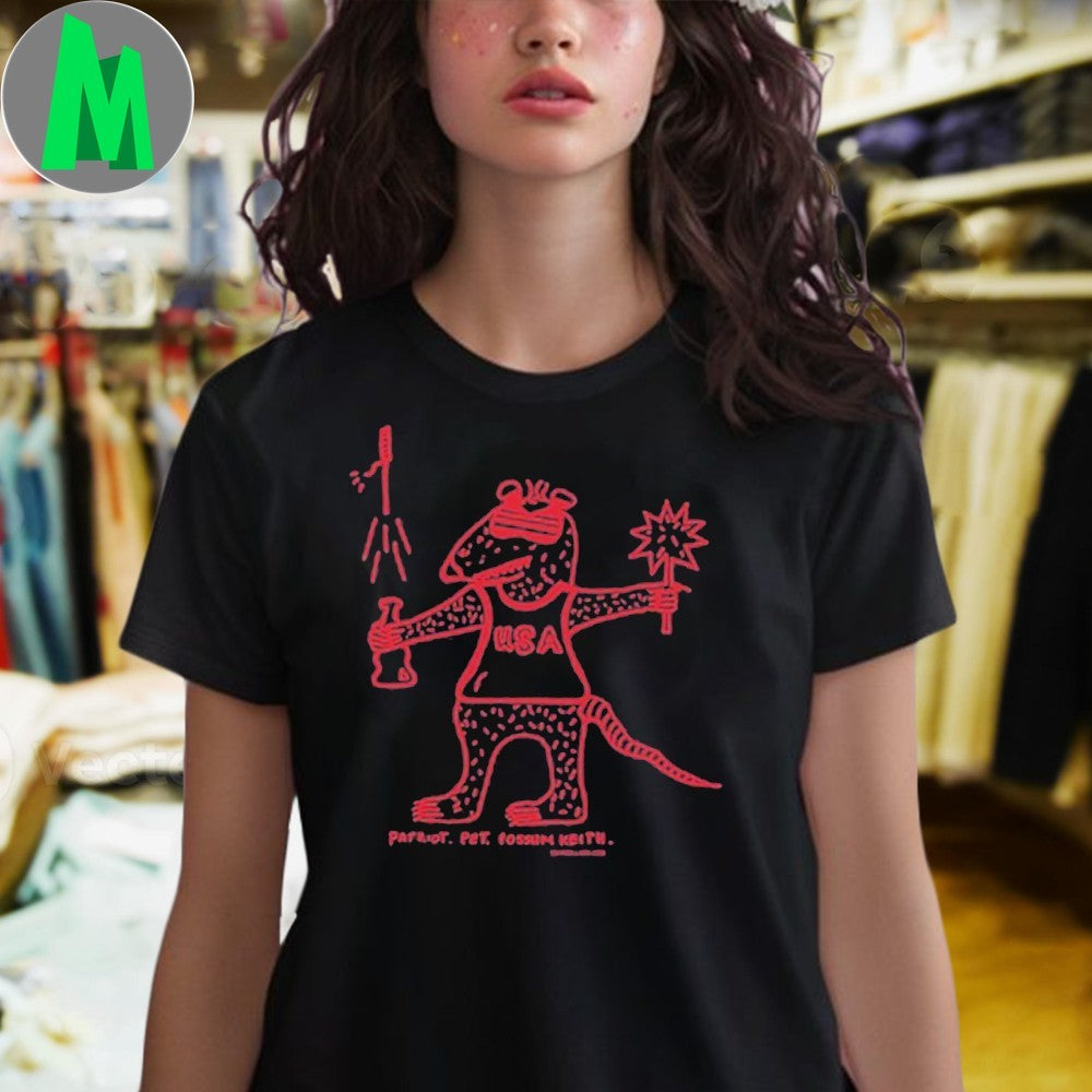 Tavin Dillard Patriot Pet Possum Keith Graphic T-Shirt
