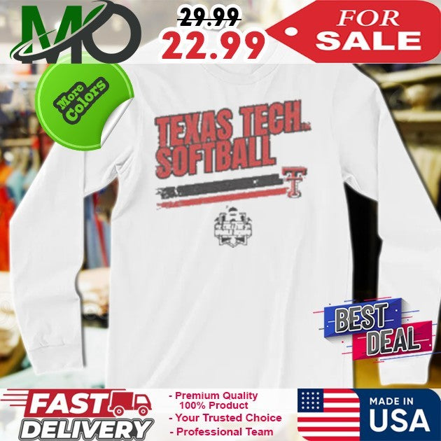 Texas Tech Red Raiders Softball Women’s College World Series Stripe Logo Fan Shirt