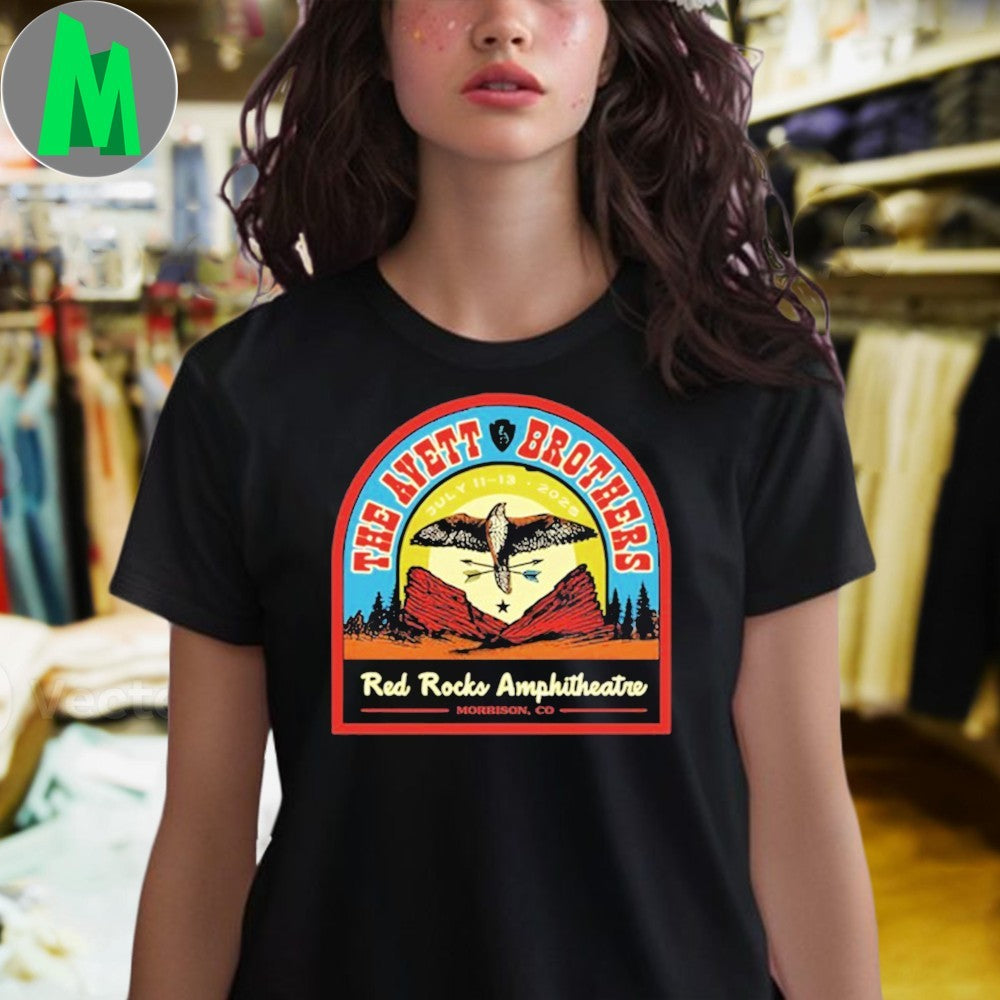The Avett Brothers Red Rocks Amphitheatre Morrison CO July 11-13, 2025 Concert T-Shirt