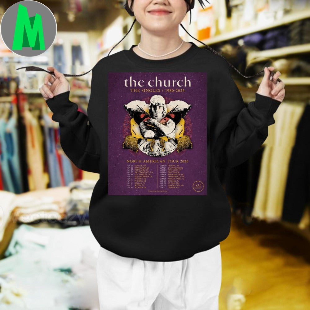 The Church The Singles 1980-2025 North American Tour 2026 Concert T-Shirt