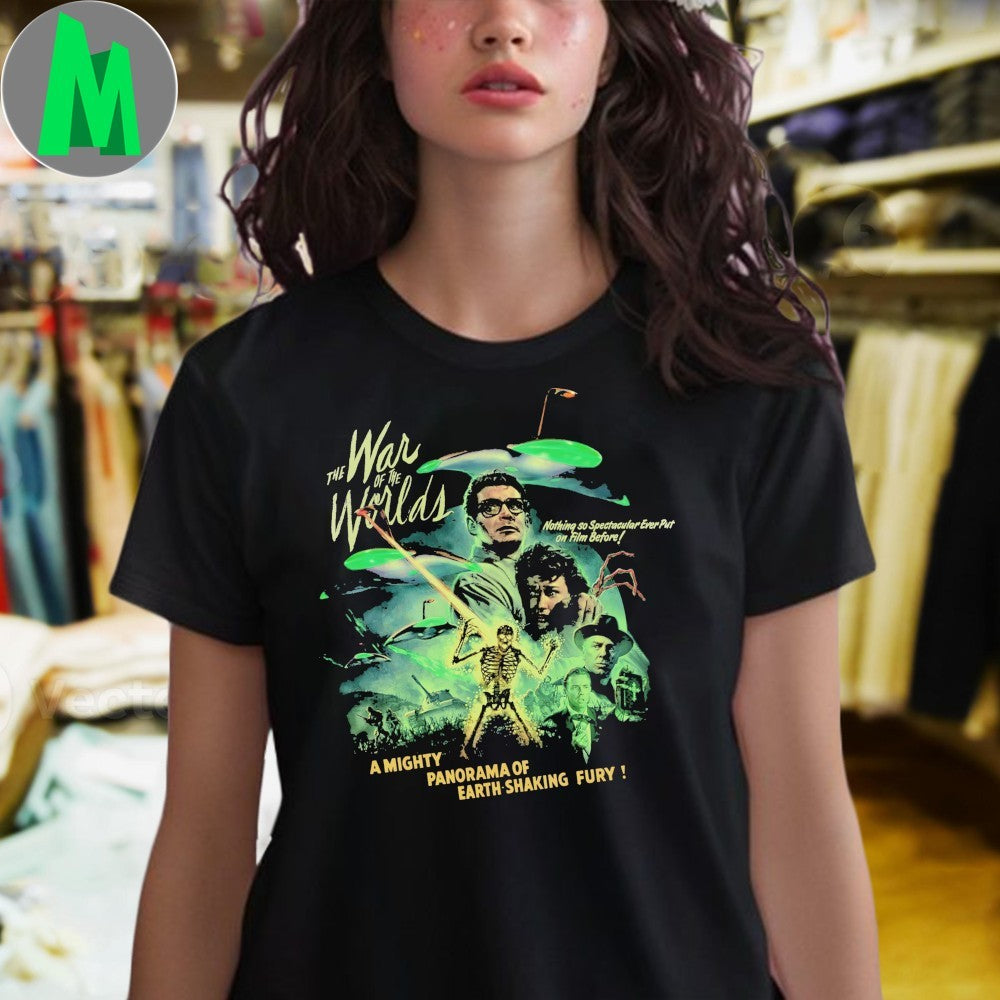 The War of the Worlds Classic Sci-Fi Movie Poster Fan T-Shirt