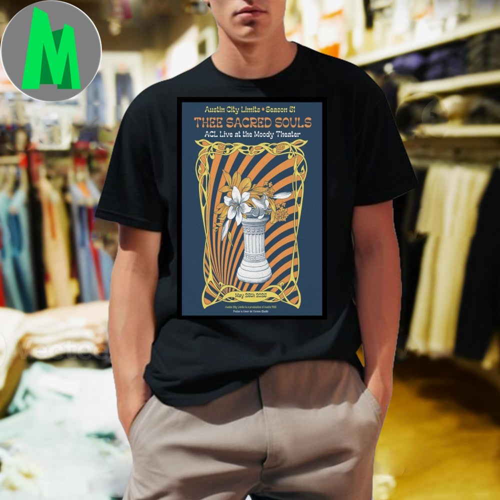 Thee Sacred Souls ACL Live at The Moody Theater 2025 Concert Poster T-Shirt Soul R&B Band Merch