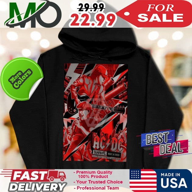 Tour 2025 ACDC Band Raymond James Stadium Tampa, FL Poster Shirt