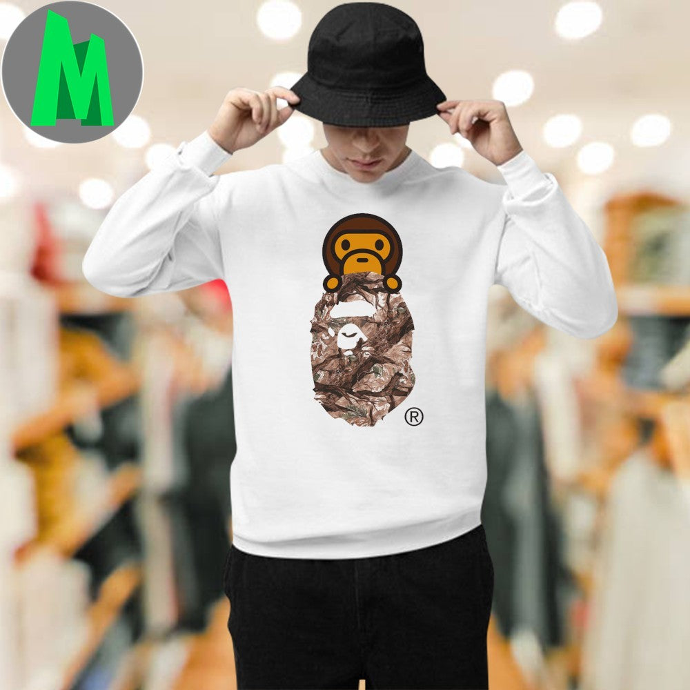 Tree Edge Camo Milo On Ape Head Shirt