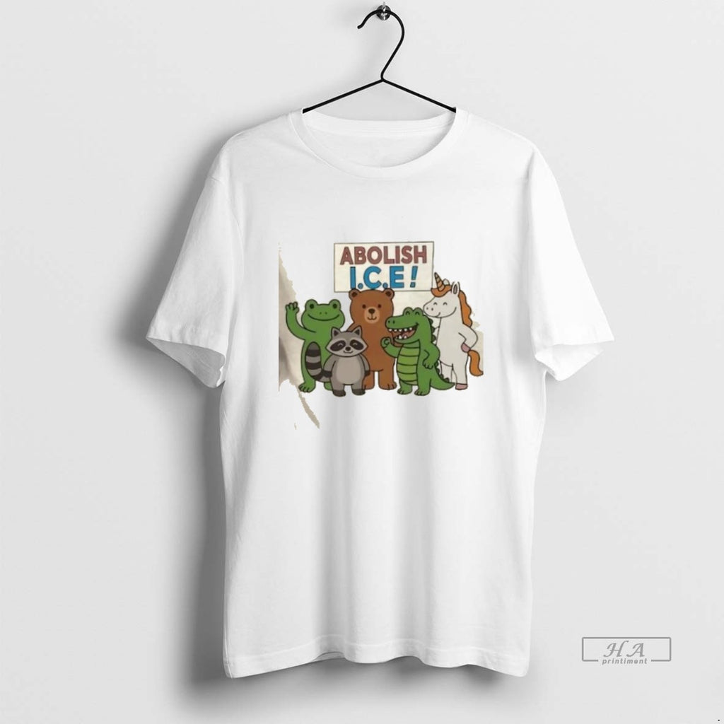 Official Trendy Abolish Ice Frog Unicorn Raccoon Bear Dinosaur Animals