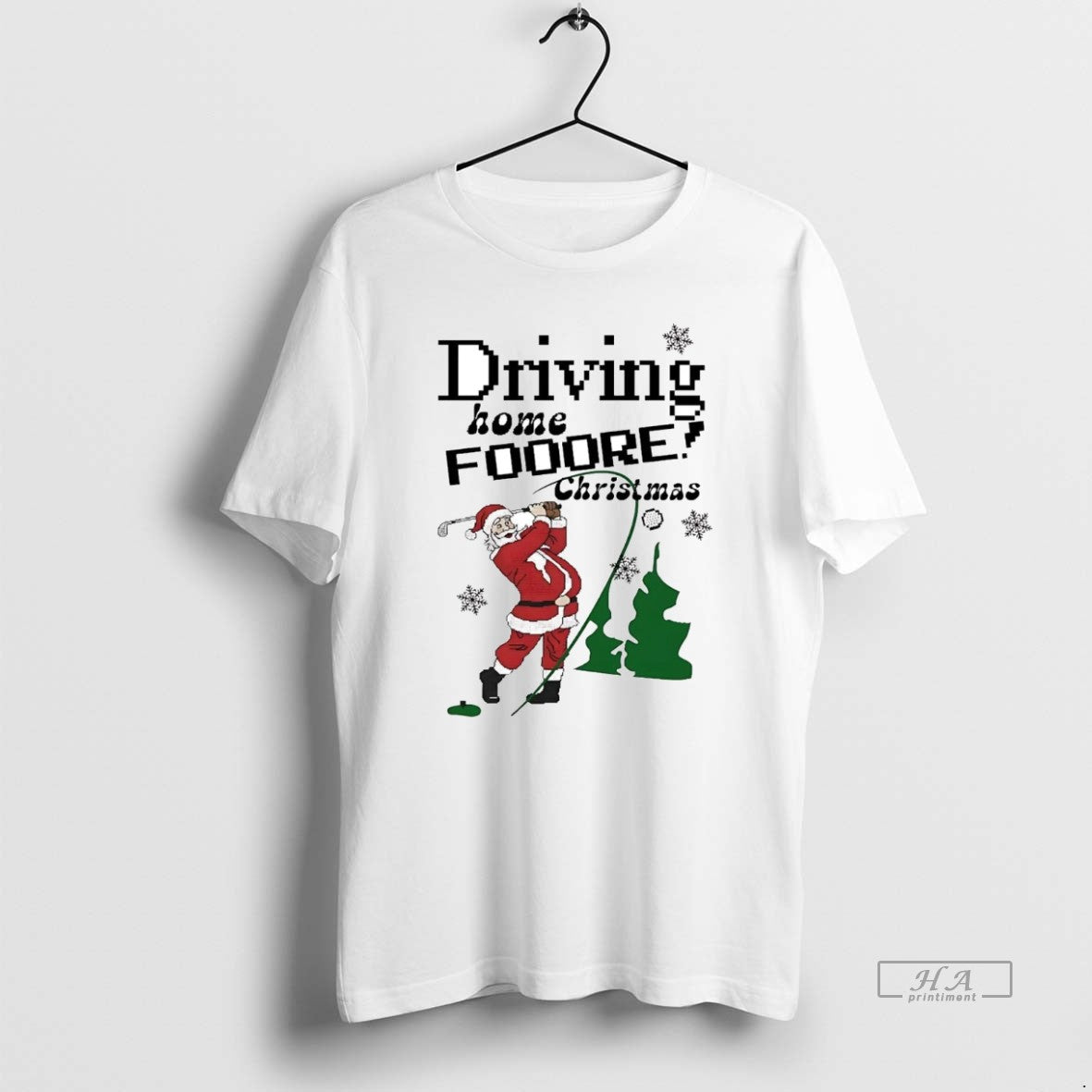 Official Trendy Santa Golf Driving Home For Christmas