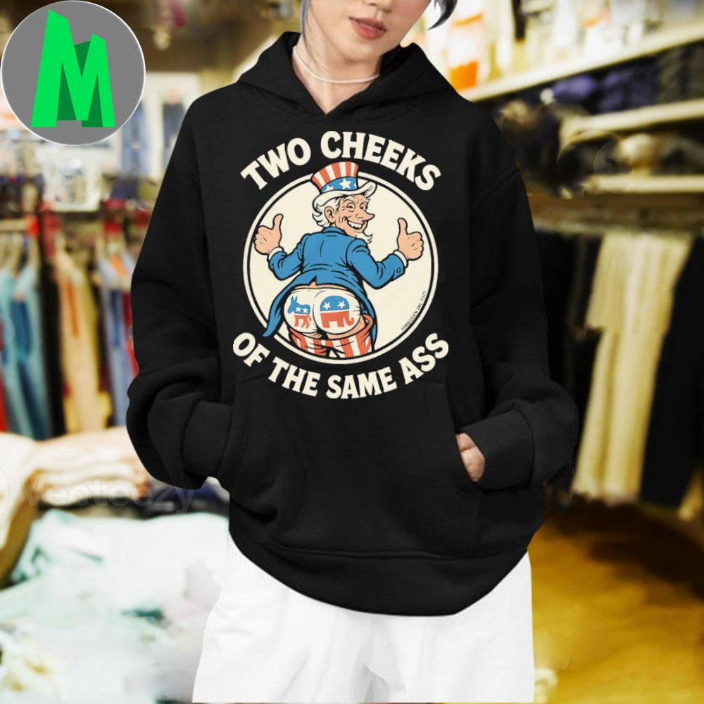 Two Cheeks Of The Same As Uncle Sam Political Satire T-Shirt