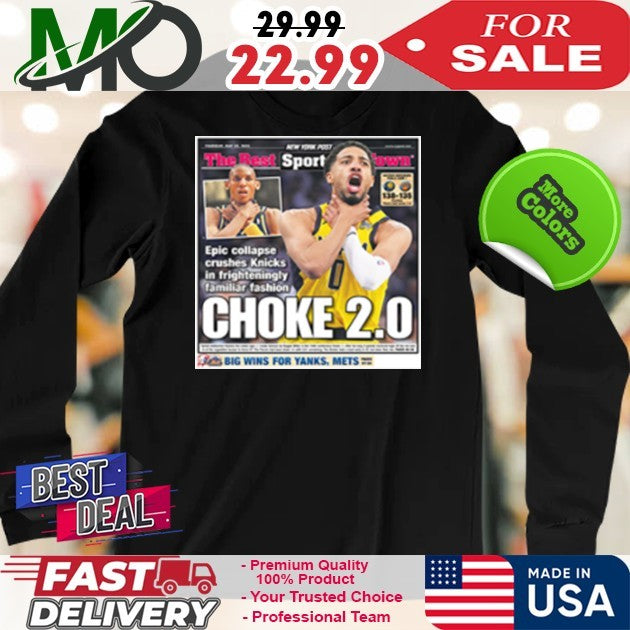 Tyrese Haliburton Choke 2.0 NY Post Viral Meme Fan Shirt