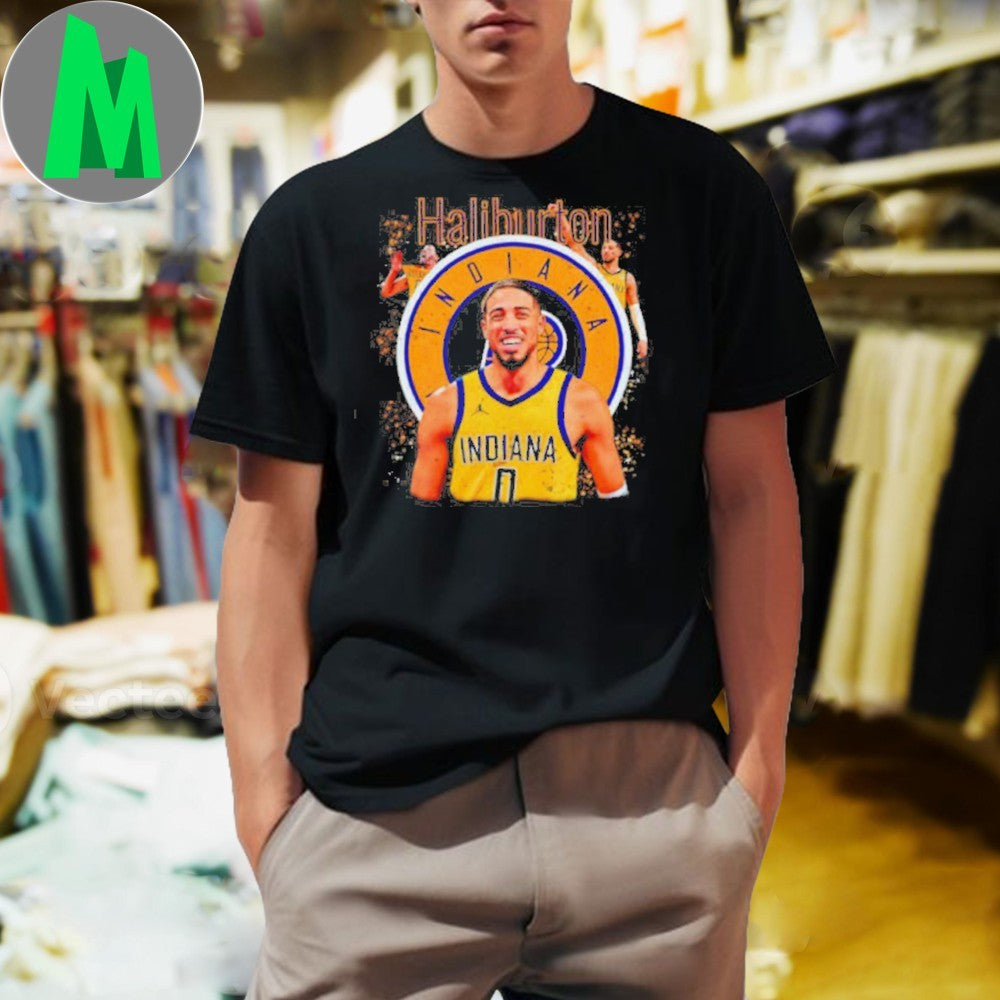 Tyrese Haliburton Indiana Pacers NBA Basketball Player Fan Art Shirt