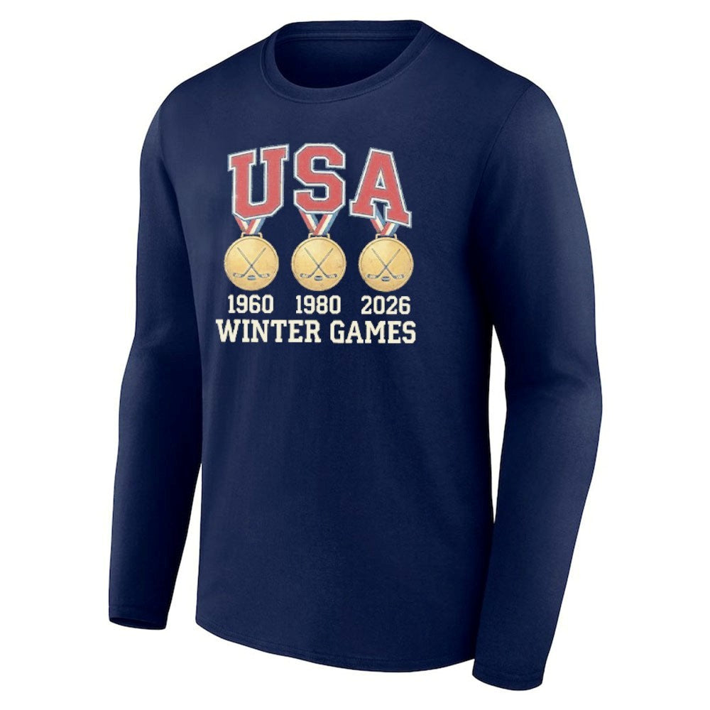 USA Hockey Miracle On Ice 1980 1960 2026 Gold Medals Shirt