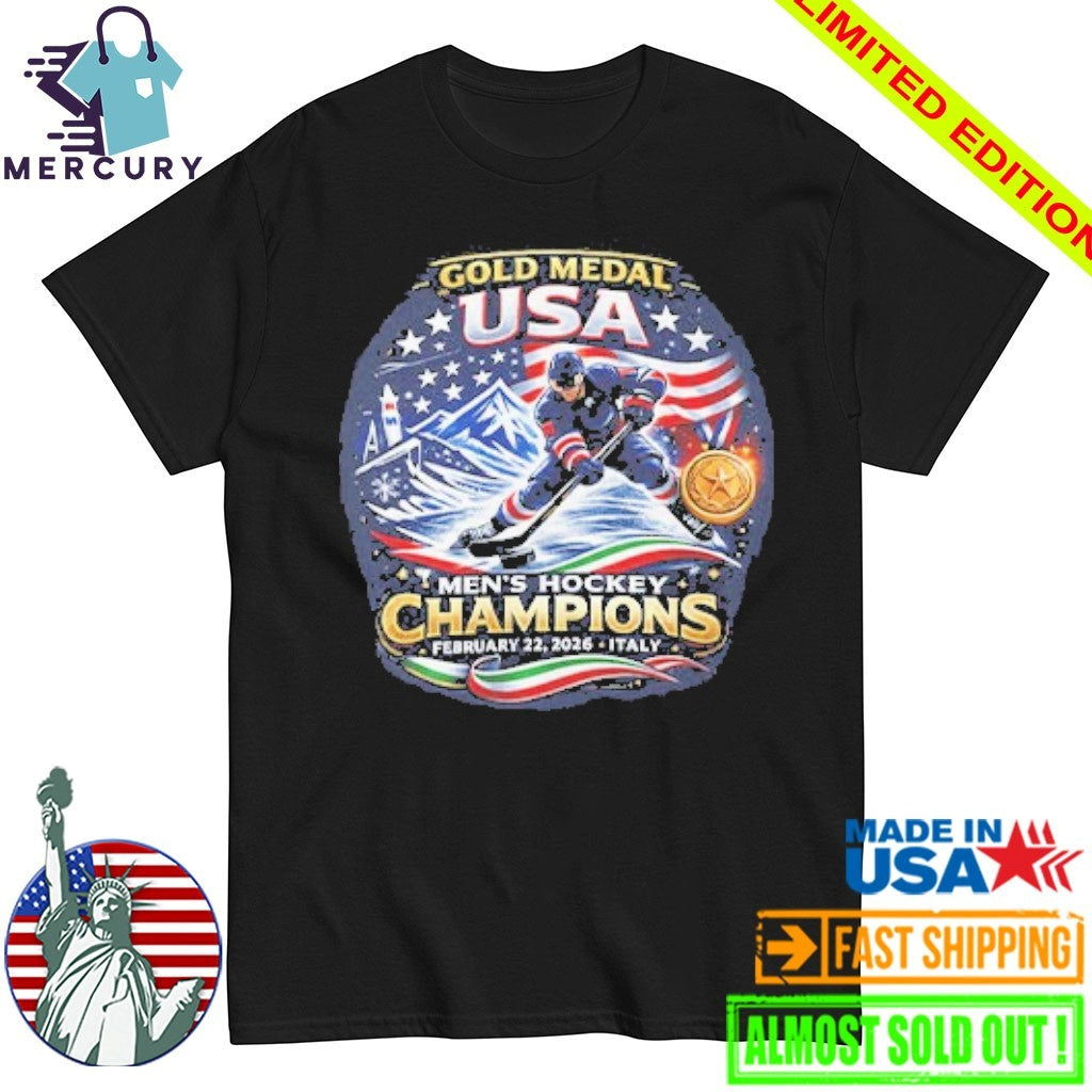 USA Men’s Hockey Gold Medal Champions 2026 Shirt