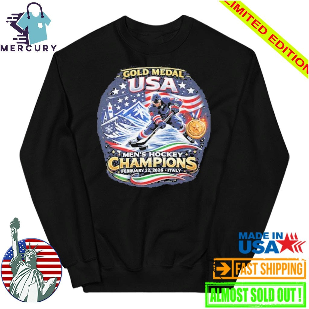 USA Men’s Hockey Gold Medal Champions 2026 Shirt