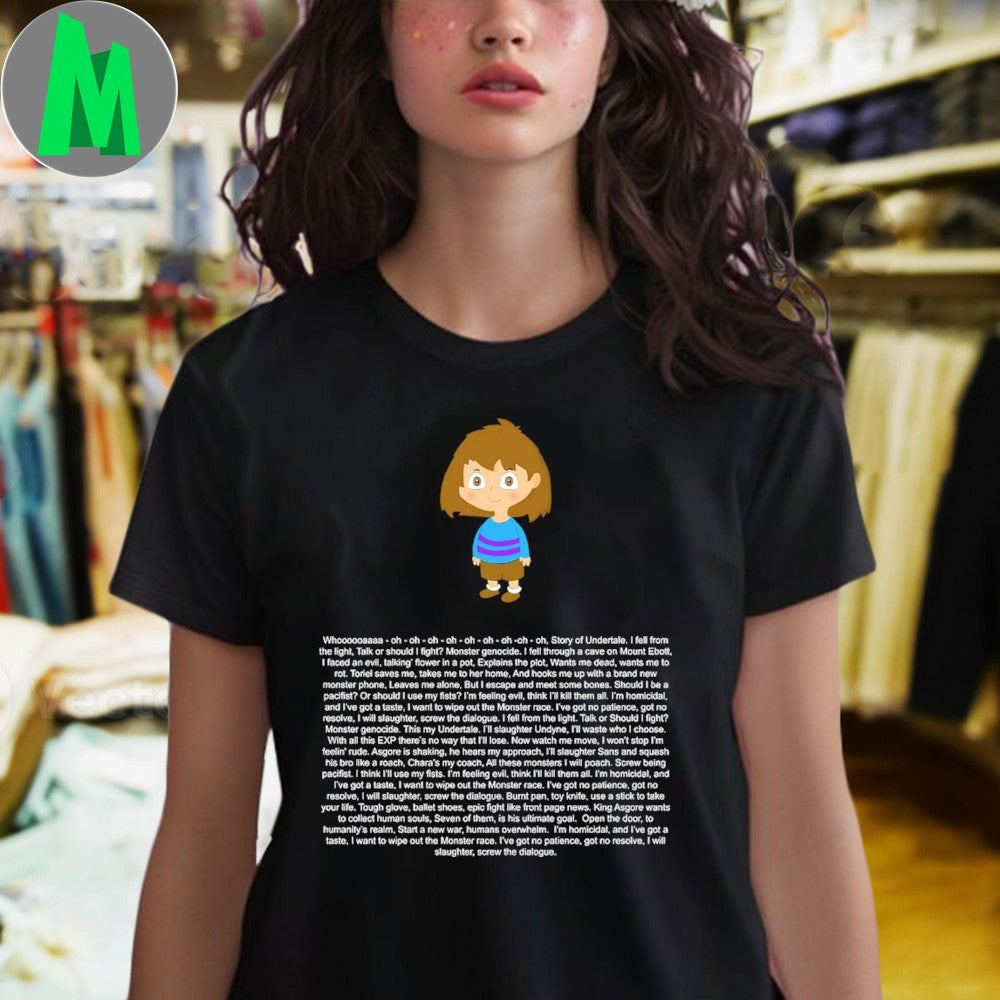 Undertale Frisk Story of Undertale Game Quote T-Shirt