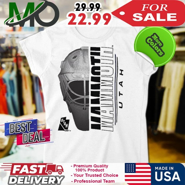 Utah Mammoth Starter White Half Helmet And Logo Shirt