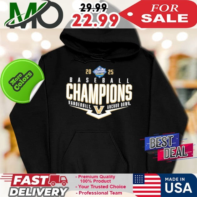 Vanderbilt Commodores 2025 SEC Baseball Conference Tournament Champions Playoff Pitch Exclusive Fan T-Shirt