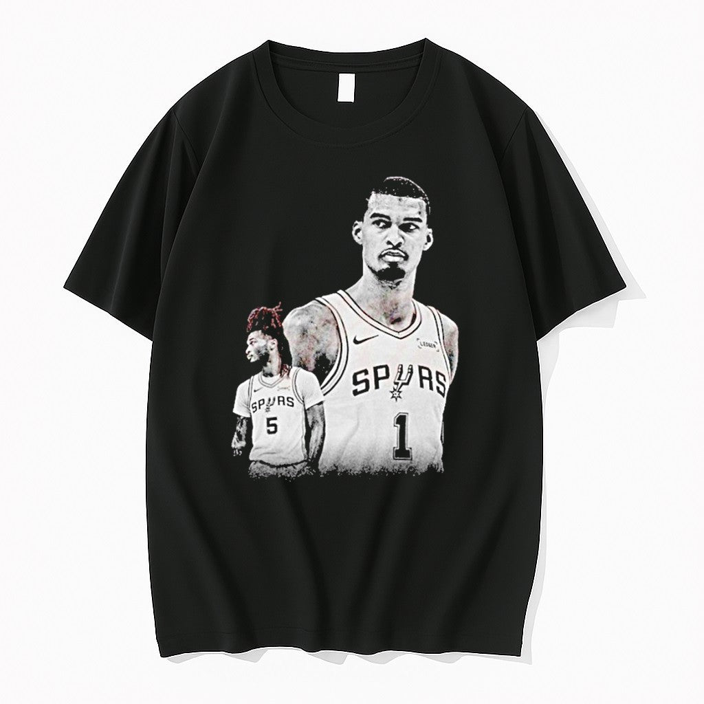 Official Victor Wembanyama And Stephon Castle Area 51 San Antonio Spurs Basketball T Shirts