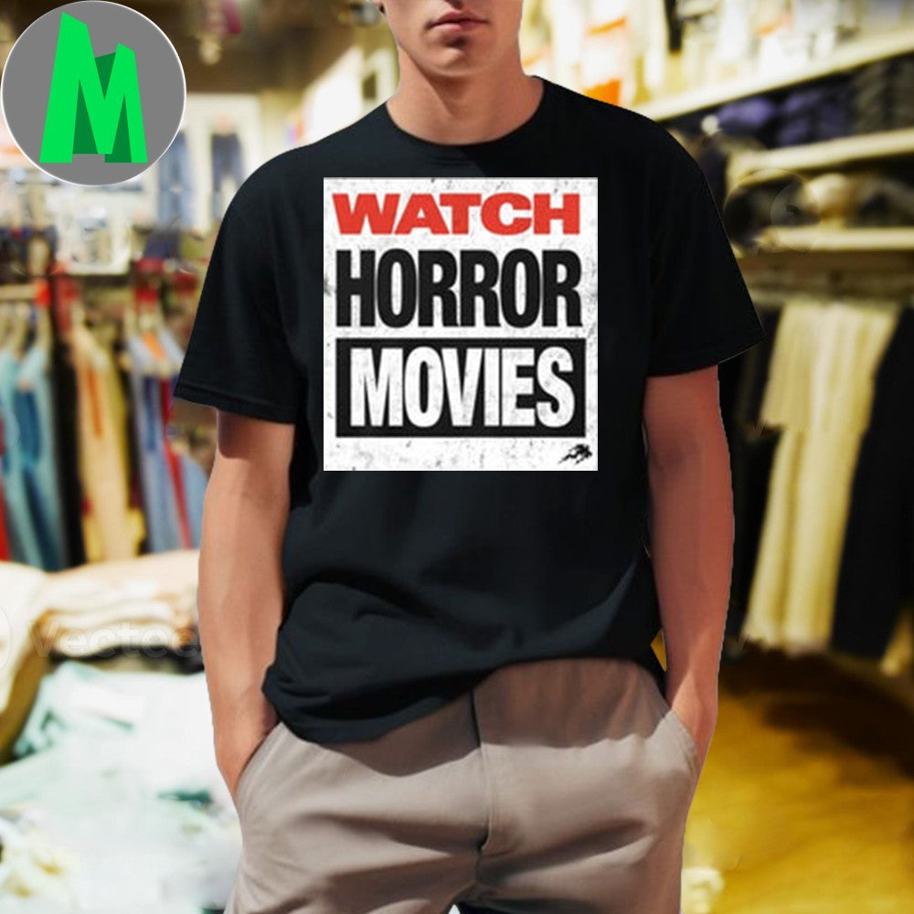 Watch Horror Movies Graphic T-Shirt by Fright Factory