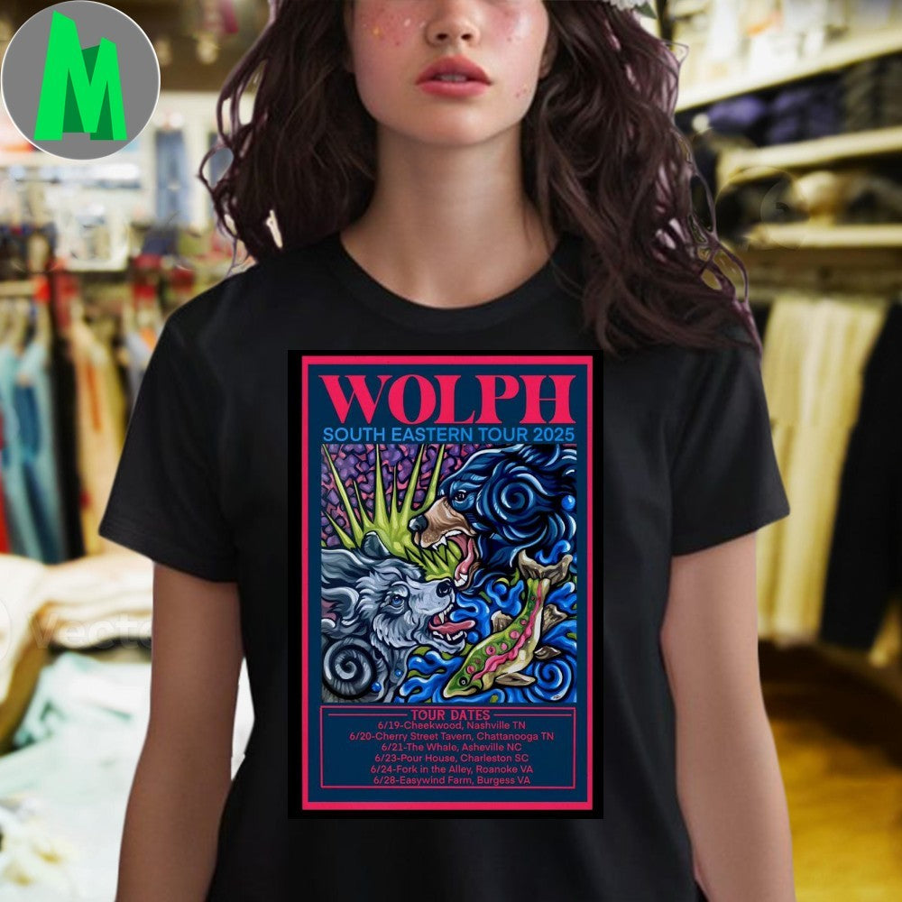 Wolph Band Southeastern Tour 2025 Nashville Cheekwood Concert Poster T-Shirt