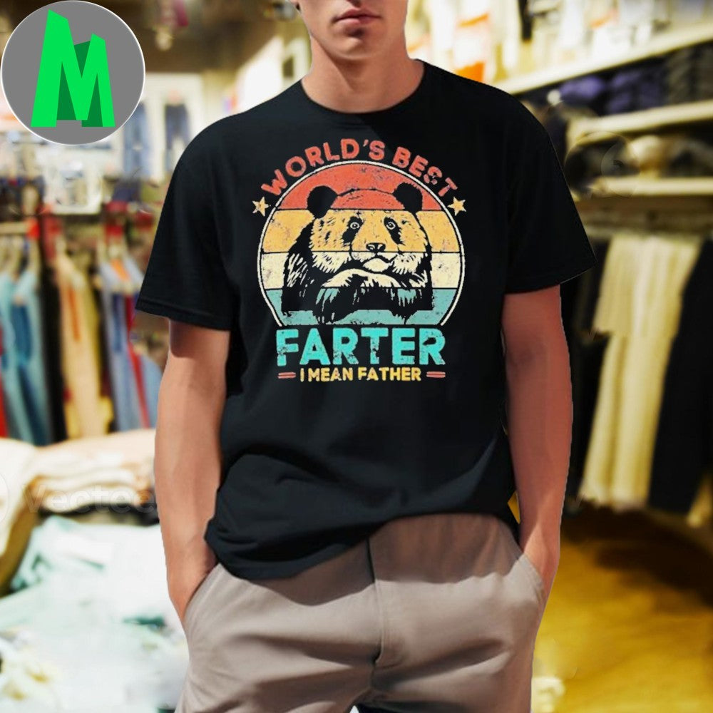 Worlds Best Farter I Mean Father Panda Bear Father’s Day Shirt