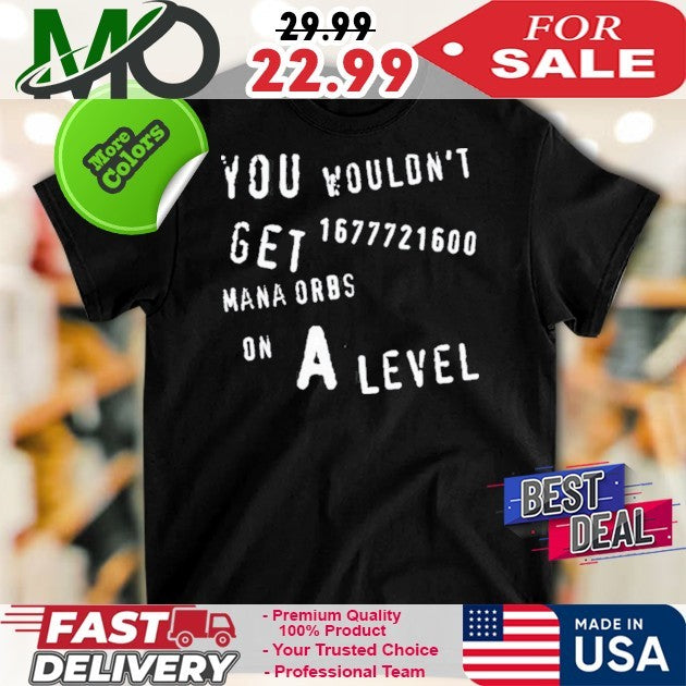 You Wouldn’t Get 1677721600 Mana Orbs On A Level Funny Gaming RPG Shirt