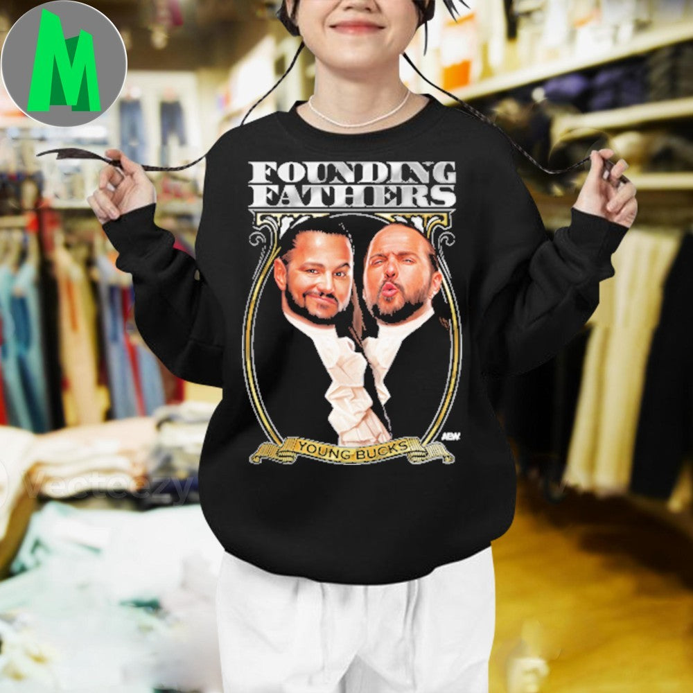 Young Bucks Founding Fathers Pro Wrestling Fan T-Shirt – AEW Comfort Colors Soft Heavyweight Apparel