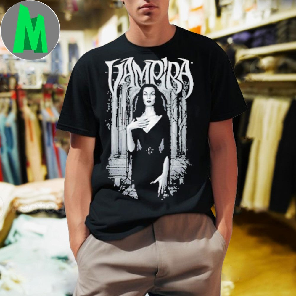 ampira Classic Horror Graphic T-Shirt Gothic Vampire Crypt Fan Apparel