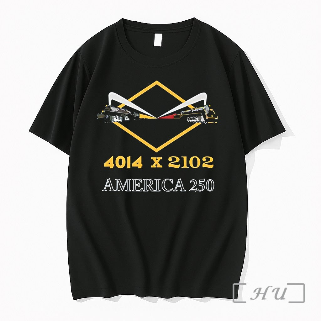 Officials 4014 Big Boy 2102 Steam Locomotive America 250th Anniversary Tour Premium T Shirts Sweater