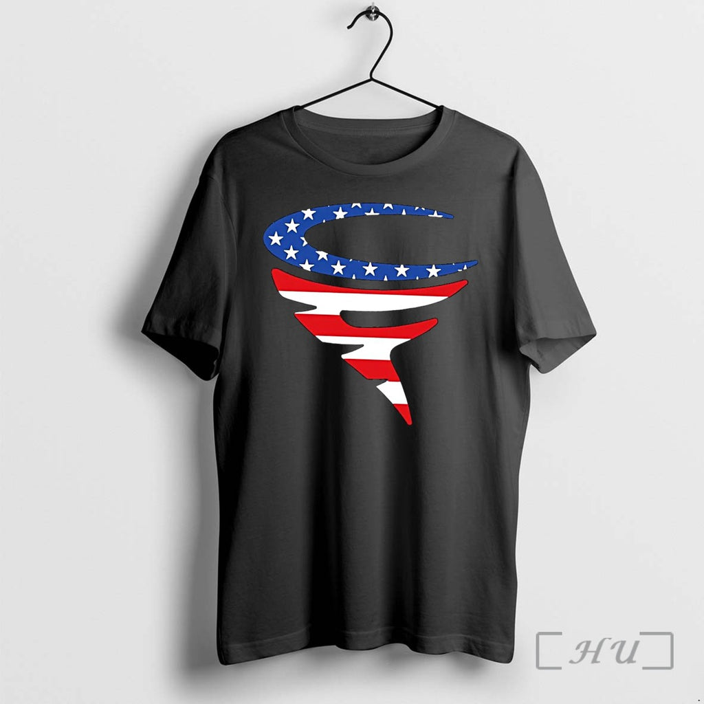 Officials Abstract American Flag Stars Stripes Logo Black