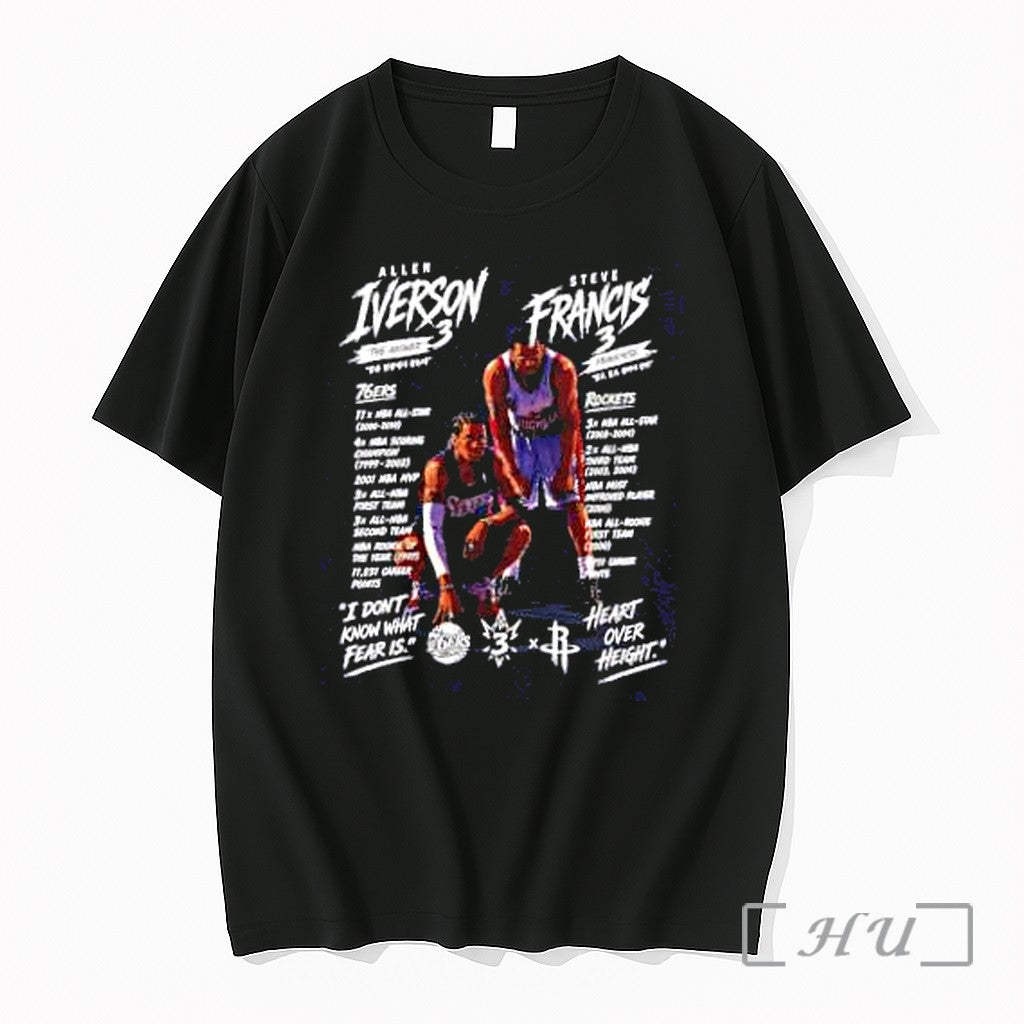 Officials Allen Iverson Steve Francis 3 Philadelphia 76ers Nba All Star Premium T Shirts Sweater