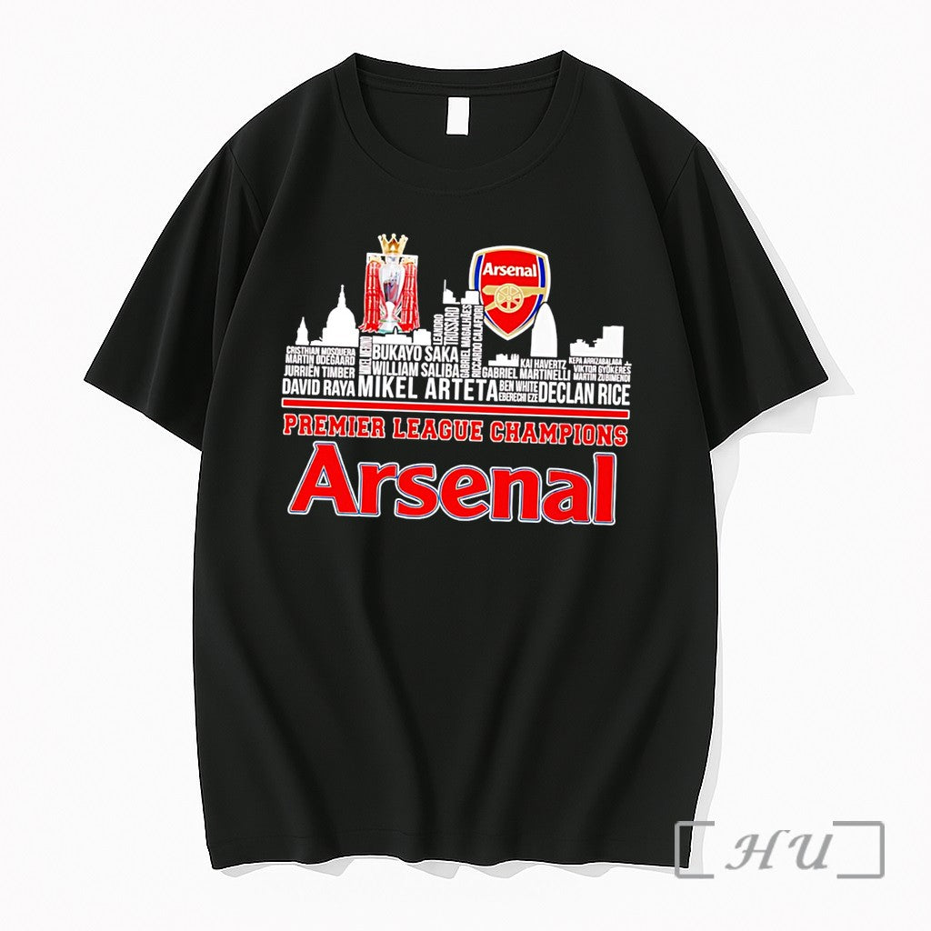 Officials Arsenal 2025 2026 Premier League Champions Players Names Skyline Tee Premium T Shirts Sweater